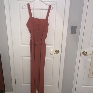 Women’s lightweight jumpsuit burnt orange